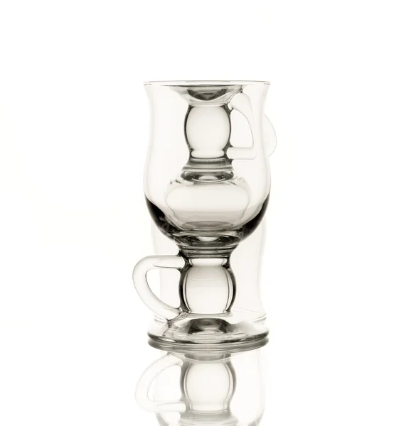 Üveg csésze fehér — Stock Fotó