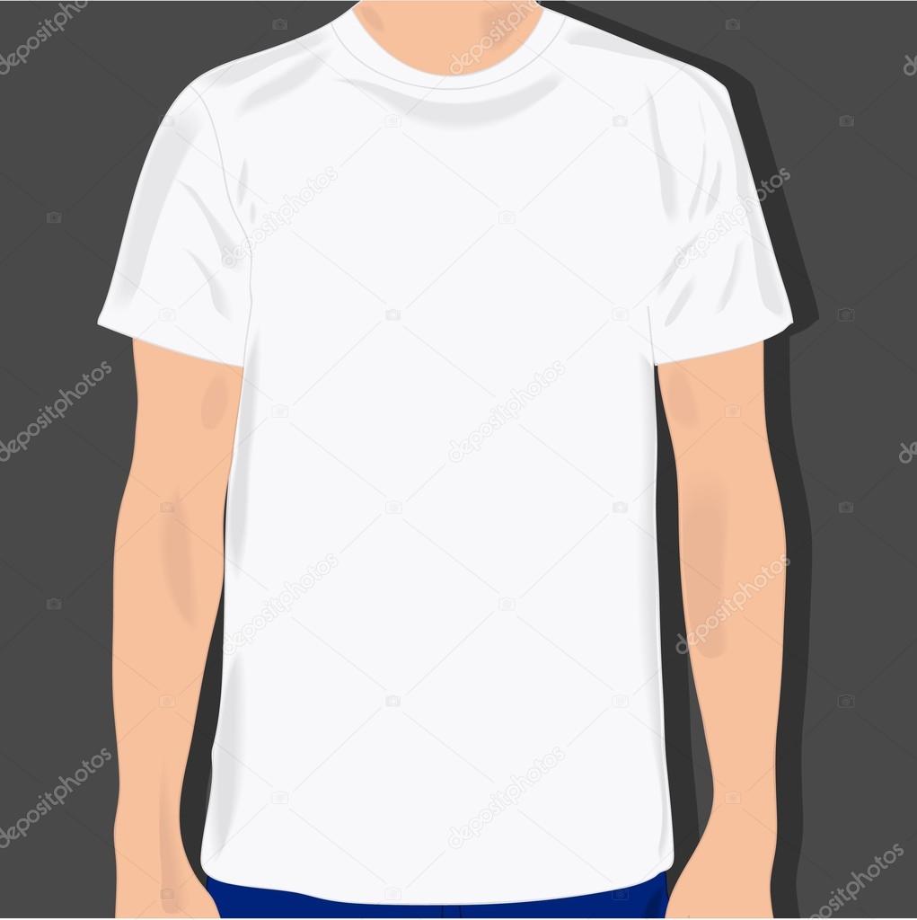 Vector: camisetas blancas | camisetas blancas de hombre — Vector de
