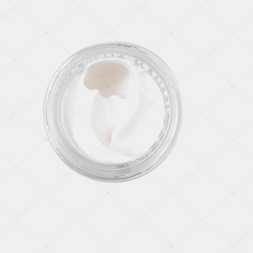 Cosmetic anti aging and moisturizer white beauty cream in white container