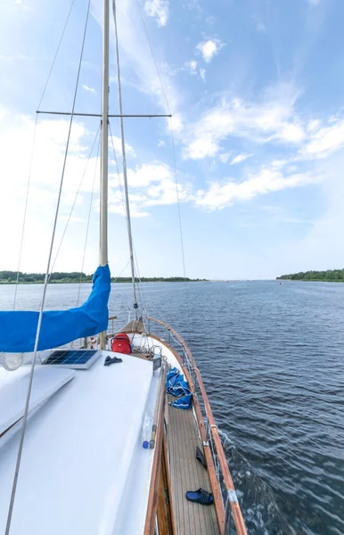 Sailing Sea Beautiful View Blue Sky Yachting Luxury Lifestyle — Stock Fotó