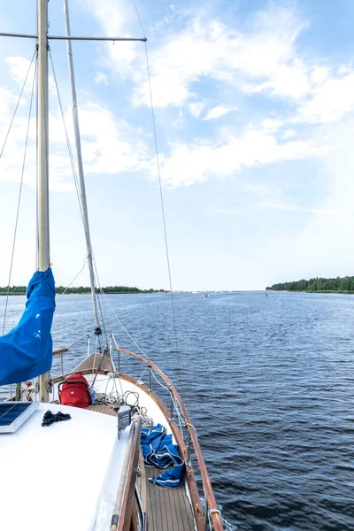 Sailing Sea Beautiful View Blue Sky Yachting Luxury Lifestyle — Stock Fotó
