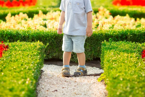 Çocuk ayak parkta yolundaki