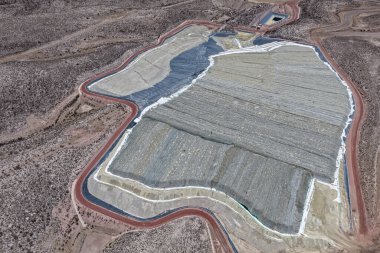 Bakır çıkarma için depolama alanı oluşturma işlemi
