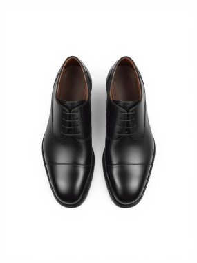 Klasik Deri Ayakkabılar Beyaz Arkaplan İş Ayakkabıları Model Fotoğrafı İzole Edildi