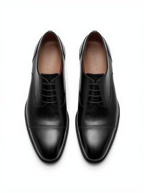 Klasik Deri Ayakkabılar Beyaz Arkaplan İş Ayakkabıları Model Fotoğrafı İzole Edildi