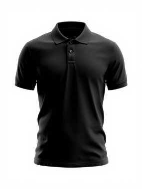 Plain Polo Tişört, Beyaz Arkaplanda izole edilmiş, Klasik Günlük Kıyafet Fotoğrafı.