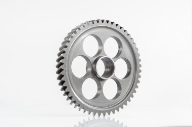 one gear spiral teeth on isolated
