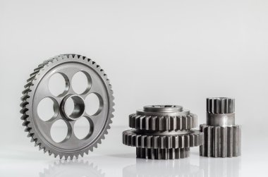 set of gears on isolated