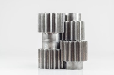 set of gears for meaning unity on isolated