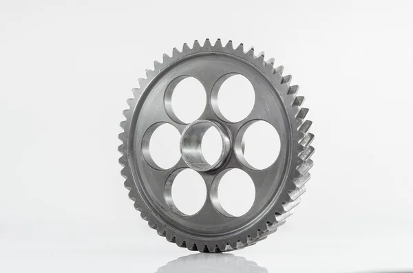 One gear spiral teeth on isolated — Stockfoto