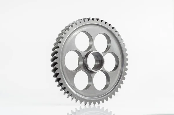 One gear spiral teeth on isolated — Stockfoto