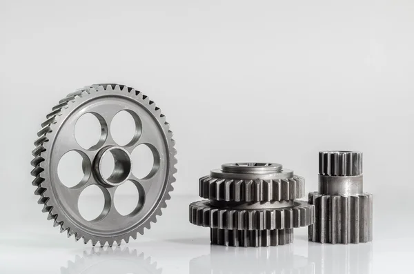 Set of gears on isolated — Stockfoto