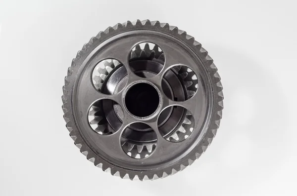 Set of gears on isolated — Stockfoto
