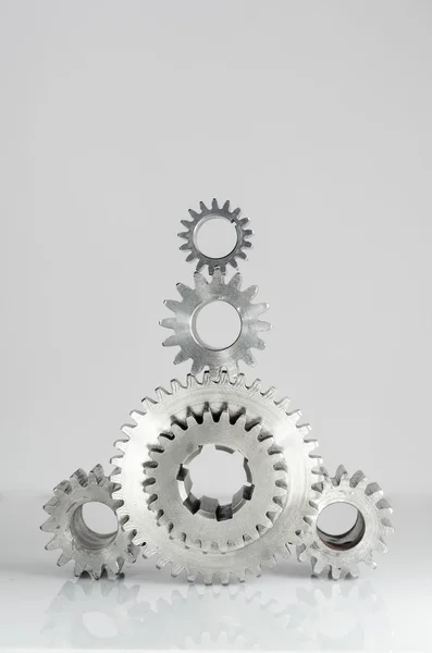 Set of gears on isolated — Stockfoto