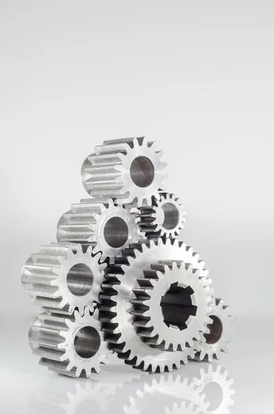 Set of gears on isolated background — Stockfoto