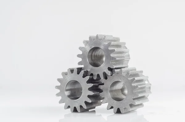 Set of gears for meaning unity on isolated — Stock Fotó