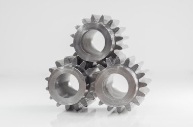 set of gears for meaning unity on isolated