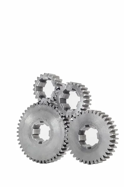 Set of gears for meaning unity on isolated — Stock Photo, Image