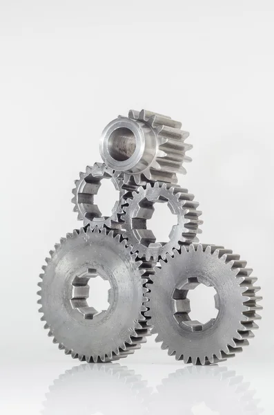 Set of gears for meaning unity on isolated — Stock Fotó