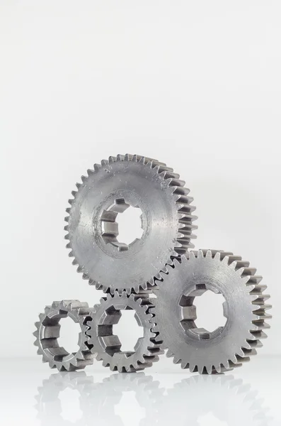 Set of gears for meaning unity on isolated — Stock Fotó