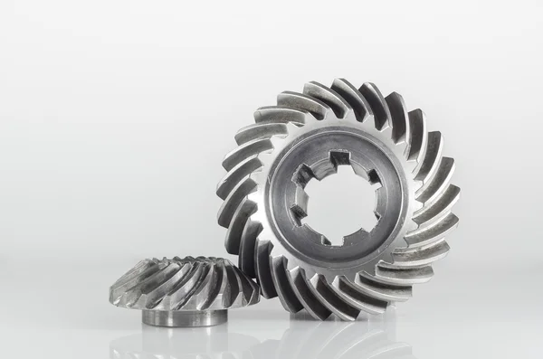 Set of gears for meaning unity on isolated — Stockfoto