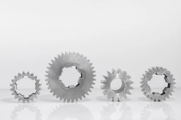 Set of gears for meaning unity on isolated — Stock Fotó