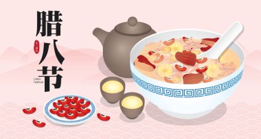Laba Rice Lapası illüstrasyonu. Ayrıca 