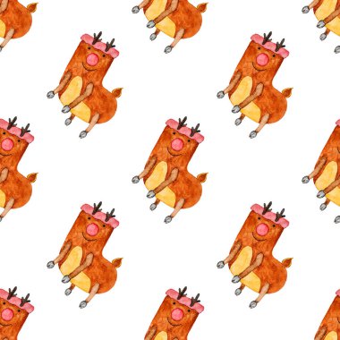 Noel çorabıyla suluboya kusursuz desen. Kağıt ya da tekstil ambalajı için harika Noel izni baskısı.