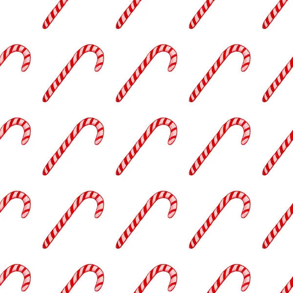 Aquarel Naadloos Patroon Met Suikerriet Grote Kerst Allover Print Voor — Stockfoto