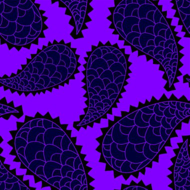 Şal desenli, kusursuz bir desen. Geleneksel baskı. Tekstil tasarım dokusu. Kabile etnik şal desenli, dikişsiz desen.