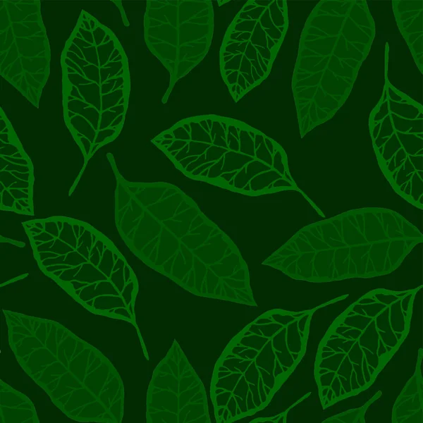Kreatives Nahtloses Muster Mit Tropischen Blättern Trendiges Muster Mit Handgezeichneten — Stockvektor