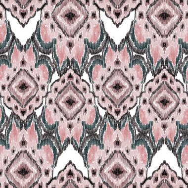 Renkli örgü desenli, klasik tarzda. Zarif bir etnik köken. El çizimi doğu sanatı. Kusursuz geometrik bağ dokusu.