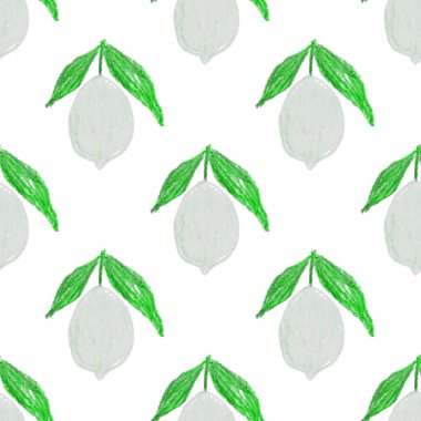 Limonlar, limonlar ve portakallar gibi soyut narenciye meyveleri olan yaratıcı, pürüzsüz desenler. Renkli meyveli arkaplan.