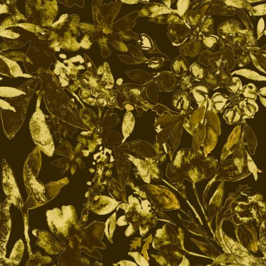 Çiçeklerle suluboya kusursuz desen. Çiçek tasarımı. Romantik bir düğün geçmişi. Parlak, kusursuz bir yaz dönemi. Botanik duvar kağıdı. Her türlü tasarım için kullanılabilir.