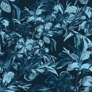 Çiçeklerle suluboya kusursuz desen. Çiçek tasarımı. Romantik bir düğün geçmişi. Parlak, kusursuz bir yaz dönemi. Botanik duvar kağıdı. Her türlü tasarım için kullanılabilir.