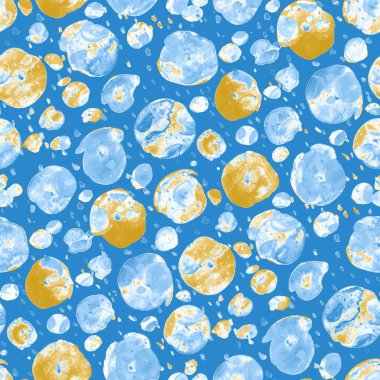 Suluboya, soyut, kusursuz desen. Parlak el yapımı elementlerle yaratıcı doku. Soyut renkli yazdırma.