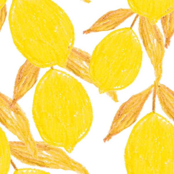 Креативний Безшовний Візерунок Абстрактними Цитрусовими Лимонами Липами Апельсинами Барвистий Фруктовий — стокове фото