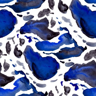 Suluboya, soyut, kusursuz desen. Parlak el yapımı elementlerle yaratıcı doku. Soyut renkli yazdırma.