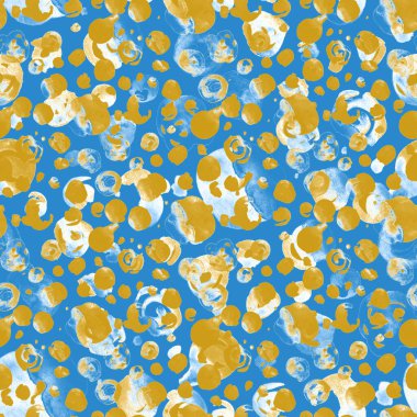 Suluboya, soyut, kusursuz desen. Parlak el yapımı elementlerle yaratıcı doku. Soyut renkli yazdırma.