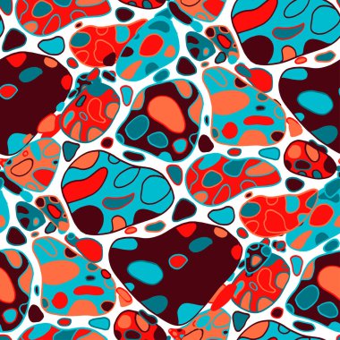 Soyut modern karalamalarla kusursuz vektör deseni. Parlak yaz baskısı. Renkli bir geçmişi var. Klasik geometrik karalamalar.