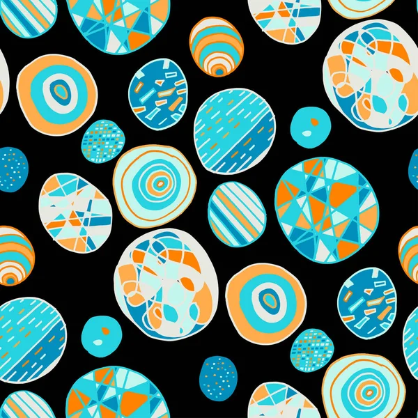 Soyut modern karalamalarla kusursuz vektör deseni. Parlak yaz baskısı. Renkli bir geçmişi var. Klasik geometrik karalamalar.