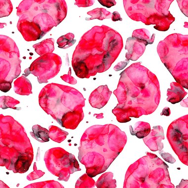 Suluboya, soyut, kusursuz desen. Parlak el yapımı elementlerle yaratıcı doku. Soyut renkli yazdırma.