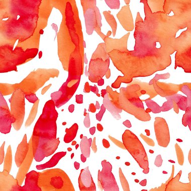 Suluboya, soyut, kusursuz desen. Parlak el yapımı elementlerle yaratıcı doku. Soyut renkli yazdırma.