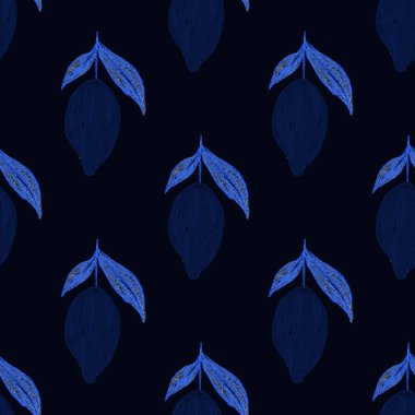 Limonlar, limonlar ve portakallar gibi soyut narenciye meyveleri olan yaratıcı, pürüzsüz desenler. Renkli meyveli arkaplan.