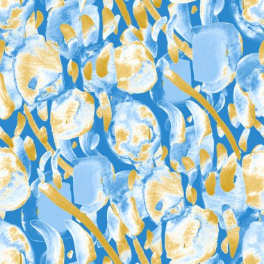 Suluboya, soyut, kusursuz desen. Parlak el yapımı elementlerle yaratıcı doku. Soyut renkli yazdırma.