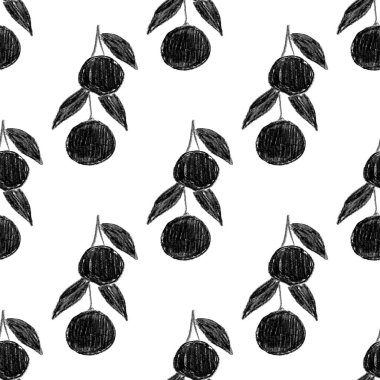 Limonlar, limonlar ve portakallar gibi soyut narenciye meyveleri olan yaratıcı, pürüzsüz desenler. Renkli meyveli arkaplan.