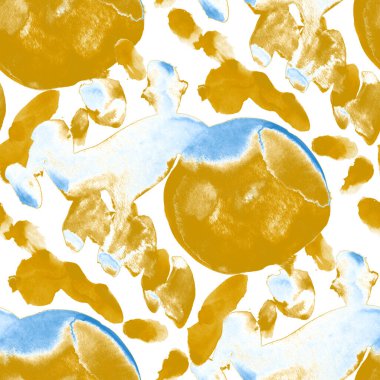 Suluboya, soyut, kusursuz desen. Parlak el yapımı elementlerle yaratıcı doku. Soyut renkli yazdırma.