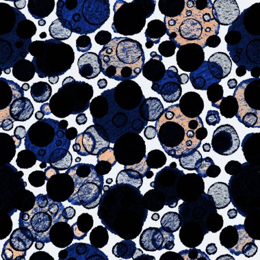 Renkli, soyut geometrik elementlerle yaratıcı, kusursuz desen. El yapımı doku. Grafik olarak soyut bir arkaplan. Çağdaş sanat. Moda modern tarzı.