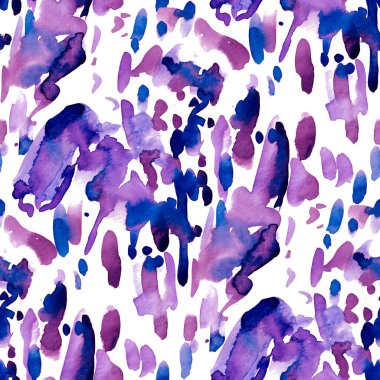 Suluboya, soyut, kusursuz desen. Parlak el yapımı elementlerle yaratıcı doku. Soyut renkli yazdırma.