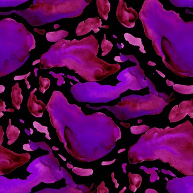 Suluboya, soyut, kusursuz desen. Parlak el yapımı elementlerle yaratıcı doku. Soyut renkli yazdırma.